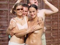 Girlfriend poses on vacation