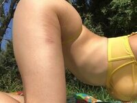 Natural busty and hairy Lucie