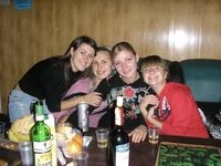 Six russian amateur girls at sauna
