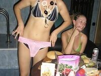 Six russian amateur girls at sauna