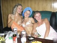 Six russian amateur girls at sauna