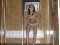 Six russian amateur girls at sauna
