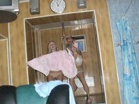 Six russian amateur girls at sauna