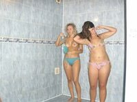 Six russian amateur girls at sauna