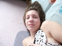 Hot girlfriend flashed at home