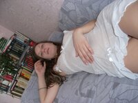 Hot girlfriend flashed at home