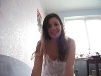 Hot girlfriend flashed at home