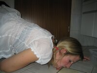 Kinky mature milf drinking her own pee