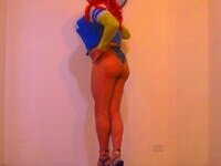 The Airhead Redhead in Butt-Out Daisy Dukes