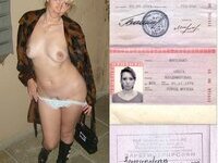 The wife walks without a bra