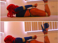 The Airhead Redhead Hogtied