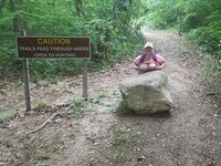 Chubby wife flashing while hiking