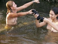 Brazilian girls by river