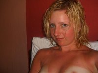 Blond girl with small tits