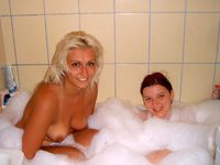 Foam all over our tits