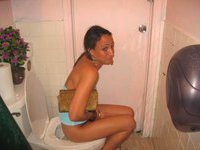 Hot babes in the toilet