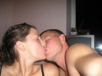 Amateur couple posing and teasing