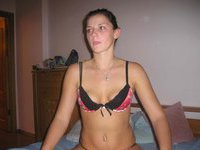 Amateur couple posing and teasing