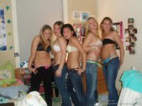 Mix of naked college girls