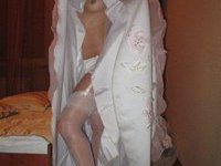 Hot bride stripping