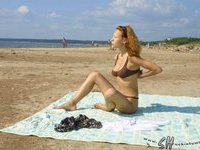 Ginger darling on the beach