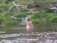 Camping and posing naked