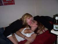 College lesbians kissing