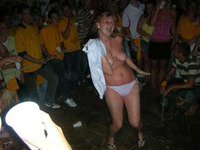 Nude girls dancing and teasing