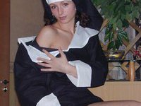 Nun is ready to strip
