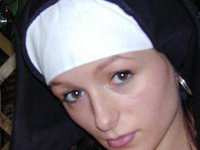 Nun is ready to strip