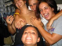 Hot college babes partying