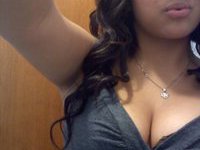 Busty babe taking pics of herself