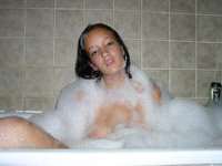 Delicious Latina taking a bath