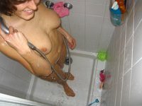 Taking a shower and penis
