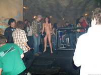Naked slut at disco