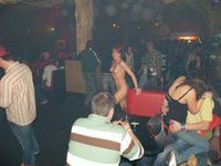 Naked slut at disco
