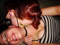 Kinky lesbians kissing