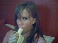 Webcam honey loves bananas