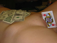 Lesbo strip poker action