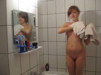 Solo girl in the bathroom