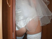 Bride in her dress