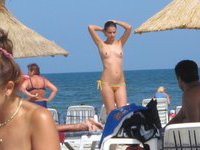 Interesting amateur couple on a vacation
