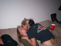 Kinky college girls kissing
