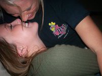 Kinky college girls kissing