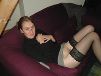 Girl in stockings deepthroating