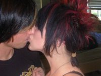 Emo honey kissing nicely