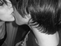 Emo honey kissing nicely
