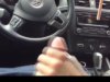 Girl does blowjob and in the car and handjob cock