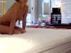 Babe gets a big cock and gives a blowjob