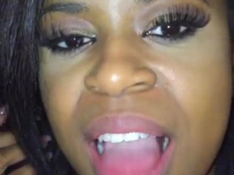 Play 'Ebony gives a blowjob and gets a load in her mouth'